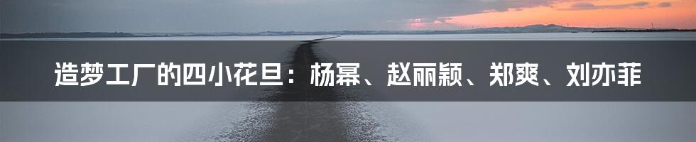 造梦工厂的四小花旦:杨幂、赵丽颖、郑爽、刘亦菲