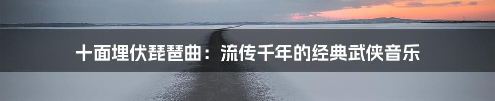 十面埋伏琵琶曲:流传千年的经典武侠音乐