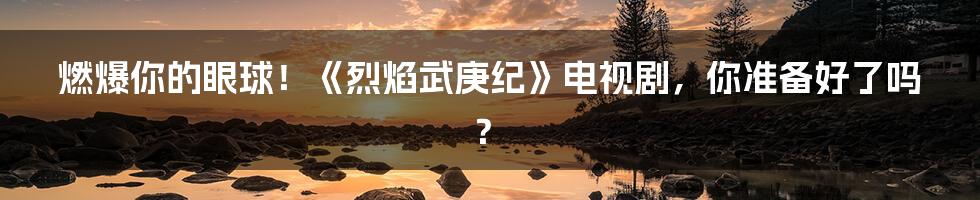 燃爆你的眼球!《烈焰武庚纪》电视剧,你准备好了吗?