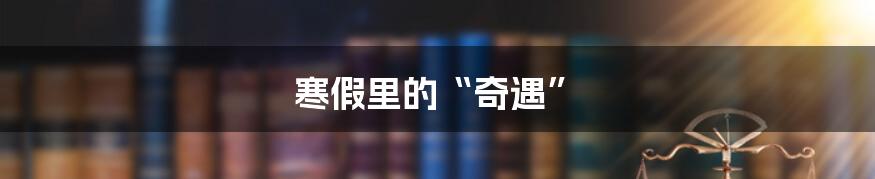 寒假里的“奇遇”