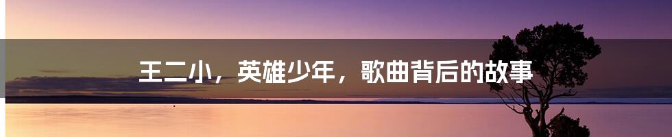 王二小，英雄少年，歌曲背后的故事