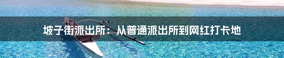 坡子街派出所:从普通派出所到网红打卡地