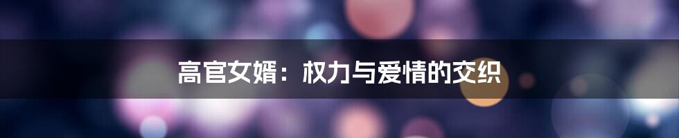 高官女婿:权力与爱情的交织
