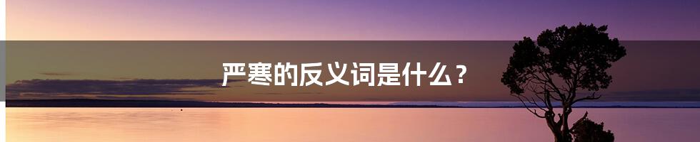 严寒的反义词是什么?