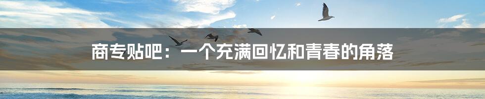商专贴吧:一个充满回忆和青春的角落