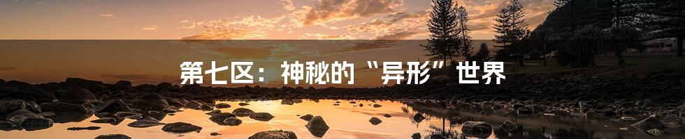 第七区:神秘的“异形”世界