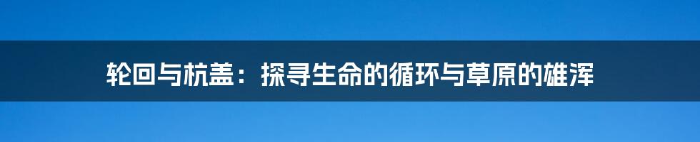 轮回与杭盖:探寻生命的循环与草原的雄浑