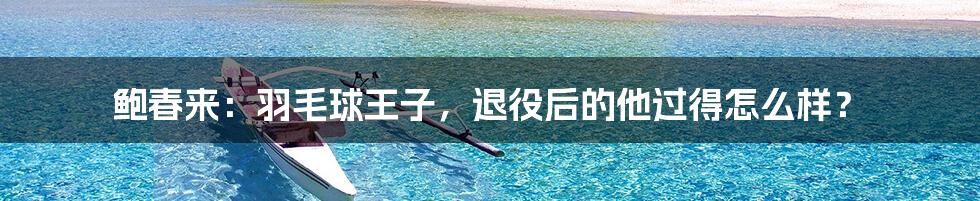 鲍春来:羽毛球王子,退役后的他过得怎么样?