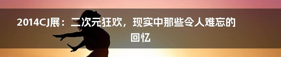 2014CJ展:二次元狂欢,现实中那些令人难忘的回忆