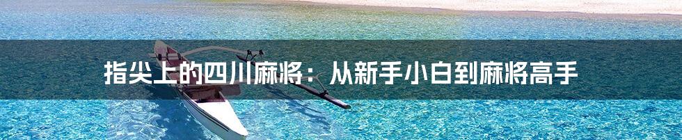 指尖上的四川麻将:从新手小白到麻将高手