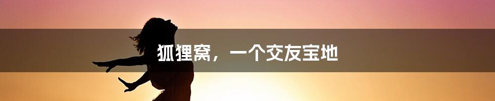 狐狸窝,一个交友宝地