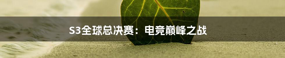 S3全球总决赛:电竞巅峰之战