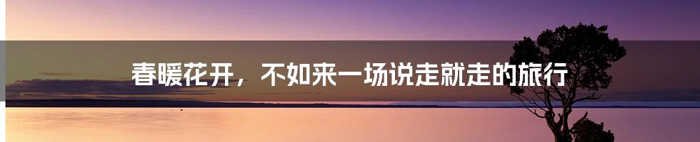 春暖花开，不如来一场说走就走的旅行