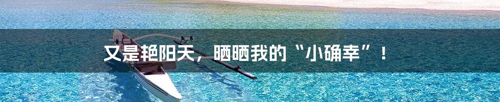 又是艳阳天,晒晒我的“小确幸”!