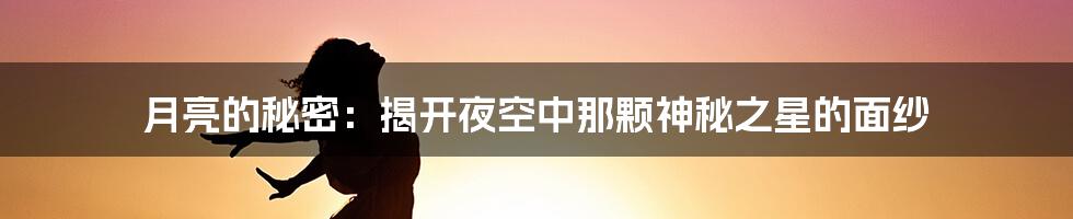 月亮的秘密:揭开夜空中那颗神秘之星的面纱