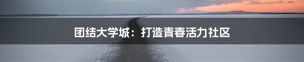 团结大学城:打造青春活力社区