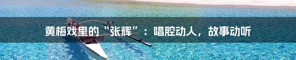 黄梅戏里的“张辉”:唱腔动人,故事动听