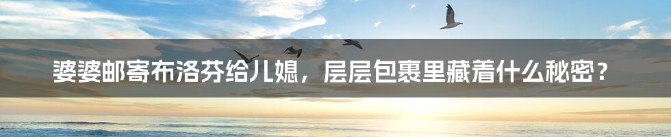 婆婆邮寄布洛芬给儿媳,层层包裹里藏着什么秘密?