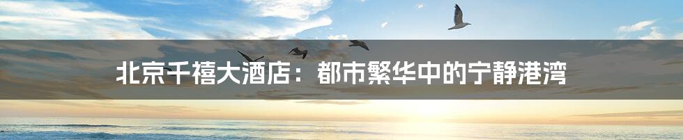北京千禧大酒店:都市繁华中的宁静港湾