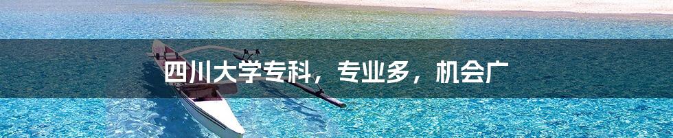 四川大学专科,专业多,机会广