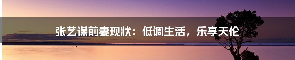张艺谋前妻现状:低调生活,乐享天伦