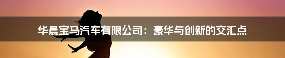 华晨宝马汽车有限公司:豪华与创新的交汇点
