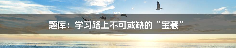 题库:学习路上不可或缺的“宝藏”