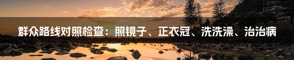 群众路线对照检查:照镜子、正衣冠、洗洗澡、治治病