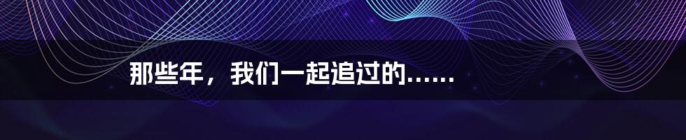 那些年,我们一起追过的......