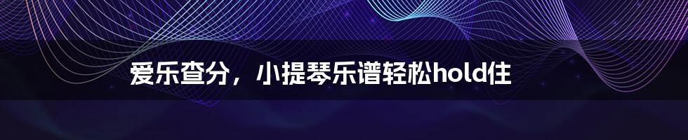 爱乐查分,小提琴乐谱轻松hold住