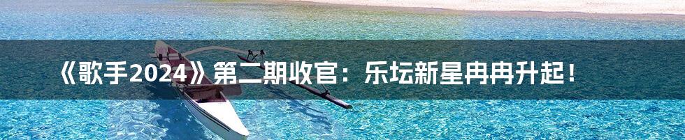 《歌手2024》第二期收官:乐坛新星冉冉升起!