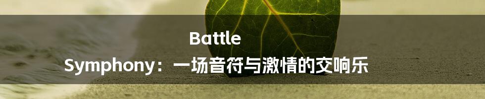 Battle Symphony:一场音符与激情的交响乐