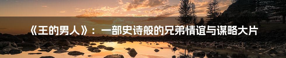 《王的男人》：一部史诗般的兄弟情谊与谋略大片