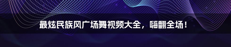 最炫民族风广场舞视频大全,嗨翻全场!
