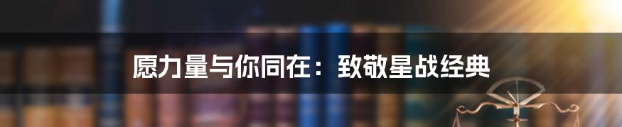 愿力量与你同在:致敬星战经典