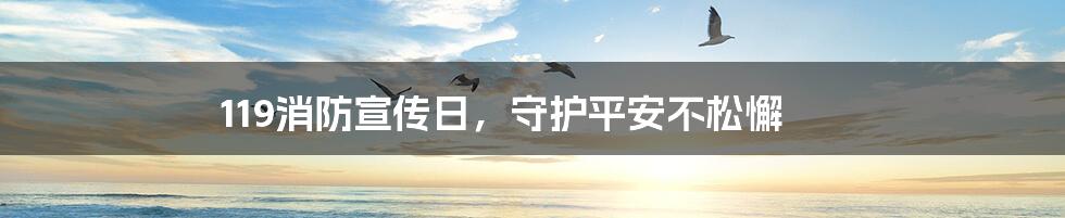 119消防宣传日,守护平安不松懈