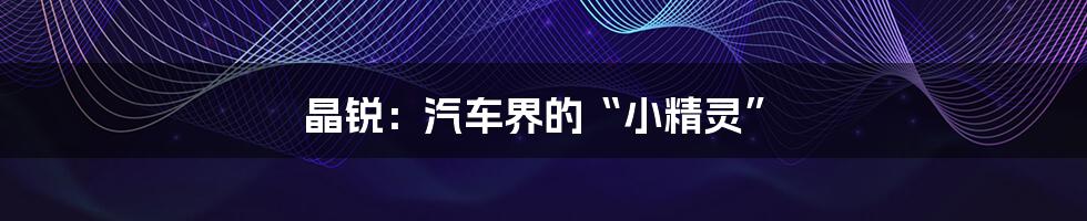 晶锐:汽车界的“小精灵”