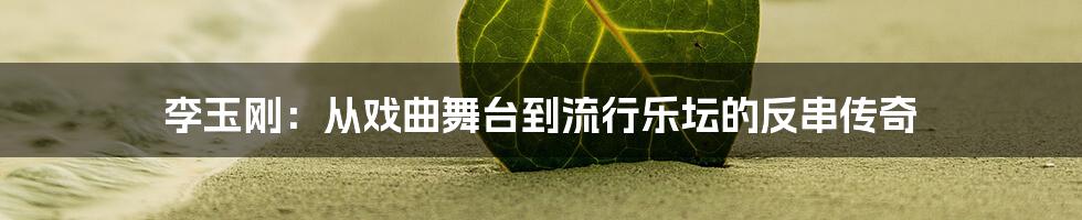 李玉刚:从戏曲舞台到流行乐坛的反串传奇