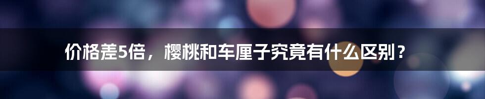价格差5倍,樱桃和车厘子究竟有什么区别?