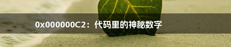 0x000000C2:代码里的神秘数字