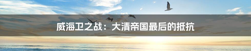 威海卫之战:大清帝国最后的抵抗