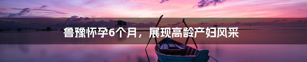鲁豫怀孕6个月,展现高龄产妇风采