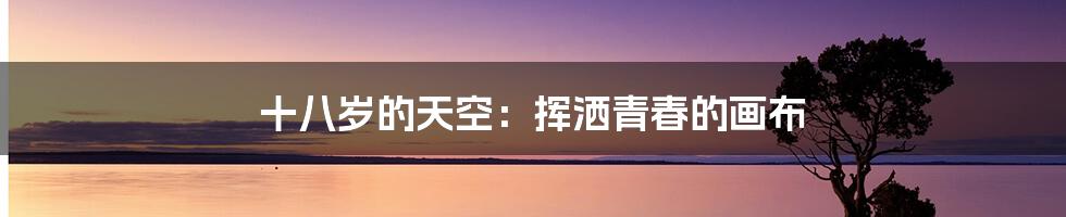 十八岁的天空:挥洒青春的画布