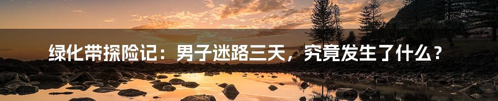 绿化带探险记:男子迷路三天,究竟发生了什么?