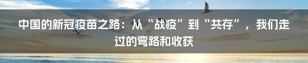 中国的新冠疫苗之路:从“战疫”到“共存”,我们走过的弯路和收获