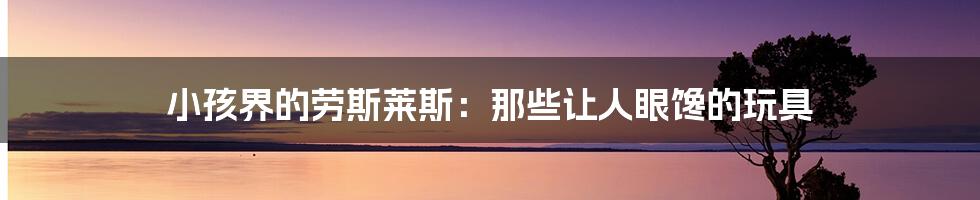 小孩界的劳斯莱斯:那些让人眼馋的玩具
