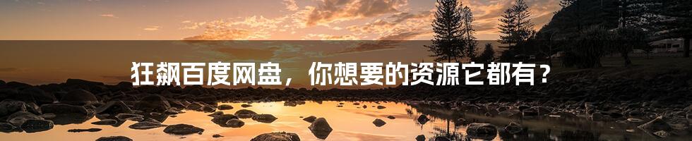狂飙百度网盘,你想要的资源它都有?