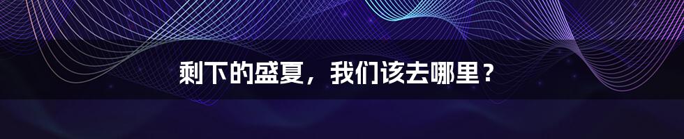 剩下的盛夏,我们该去哪里?