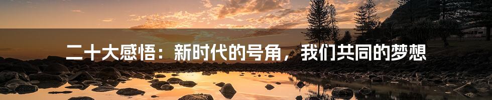 二十大感悟:新时代的号角,我们共同的梦想