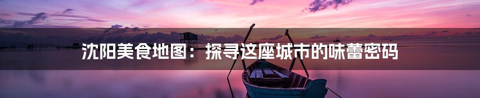 沈阳美食地图:探寻这座城市的味蕾密码
